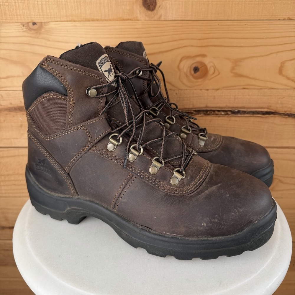 Irish Setter Work Boots 83607 Men's 10 Brown Leather EH ASTM Oil Slip Resist‎